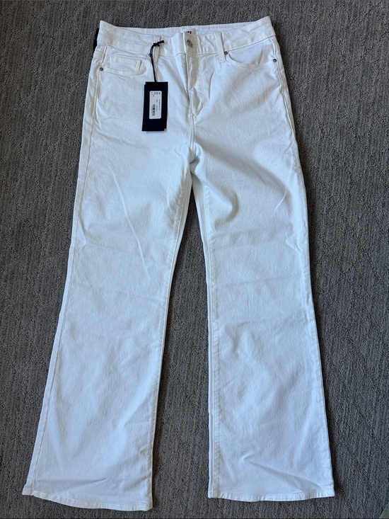 PAIGE Denim - PAIGE Sofia White Wide-Leg Flare Denim Jeans
